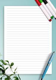 Please select the appropriate size below. Lined Paper Template Printables