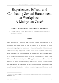 It may entail quid pro quo harassment, which it is the responsibility of every dolemployee to promptly report harassing conduct to anyone in your supervisory chain; Pdf Experiences Effects And Combating Sexual Harassment At Workplace A Malaysian Case