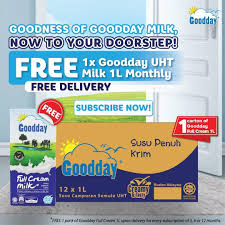 Incolac uht full cream milk 1l. Promo Malaysia Goodday Milk Malaysia Now Brings You The First Ever Milk Subscription Plan In Malaysia Stay At Home And We Deliver To Your Doorstep Sign Up Now With Your