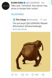 Jun 11, 2021 · in other elden ring news, a little walking pot, a sweet shambling vase boy, has become the subreddit's unlikely new hero. L O R E About The Beloved Potboy R Eldenring
