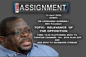 PROGRAMME ALERT!!!* Join the NDC President Dr. Chishimba Kambwili this  evening live
