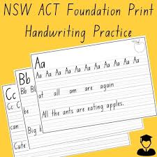 A Z Alphabet Handwriting Practice Sheets Nsw Act Australia Foundation Print Alphabet Handwriting Practice Handwriting Practice Handwriting Practice Sheets