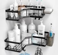 TINANA Corner Shower Caddy, 2 Pack Adhesive Shower Corner Organizer  Shelves, Stainless Steel Shower Storage Rack with Hooks, Toothpaste&Soap  Holder, ...