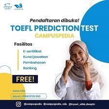 Kamu harus memilih pilihan jawaban yang paling tepat untuk melengkapi kalimat rumpang tersebut. Penasaran Nilaimu Berapa Ikut Toefl Prediction Test Gratis Dari Campuspedia Yuk Campuspedia News