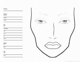 Makeup Face Charts Template Saubhaya Makeup