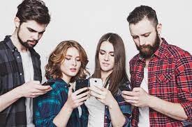 Almost one in five (18%) report that technology use is a very or somewhat significant source of stress. 585 Young People Looking Their Phones Photos Free Royalty Free Stock Photos From Dreamstime