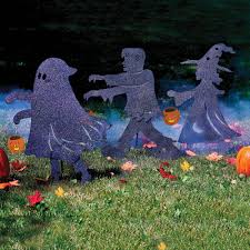 Metal Trick Or Treaters Halloween Yard Decor Halloween Outdoor Decorations Creepy Halloween Props Fun Halloween Decor