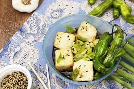 Pan Fried Tofu With Shishito Peppers Recipe Stuffed Peppers Crispy Tofu Tofu