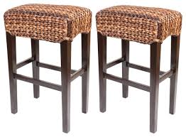 Woven rattan backless counter stools. Rattan Backless Bar Stools Off 75