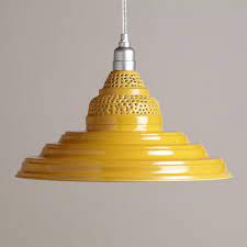 Maybe you would like to learn more about one of these? Yellow Punched Metal Pendant World Market Yellow Pendant Light Painting Light Fixtures Metal Pendant Light