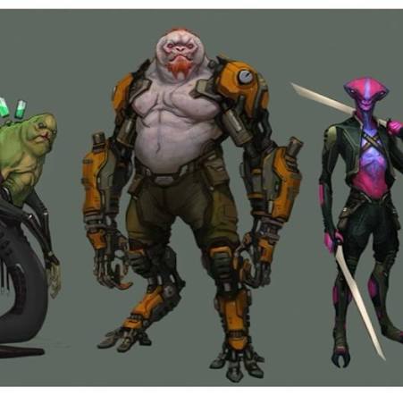 Learn character design with Jerad S Marantz' Alien Outlaws tutorial