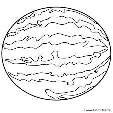 About six percent of a watermelon is sugar. Watermelon Coloring Page Fruits And Vegetables