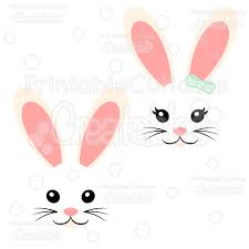 See more ideas about bunny face paint, bunny face, easter face paint. Girl Boy Easter Bunny Face Free Svg Cut File Clipart For Silhouette Cameo Cricut Explore