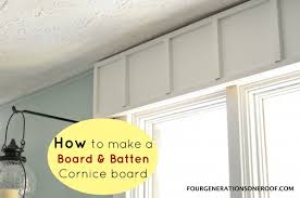 How to install a cornice box. Diy Wooden Cornice Board Board Batten Trim Four Generations One Roof