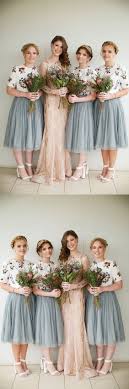 Grey Tulle Bridesmaid Dresses With Floral Bridesmaid Dresses With Short Sleeves Ele Floral Bridesmaid Dresses 2 Piece Bridesmaid Dress Tulle Bridesmaid Dress