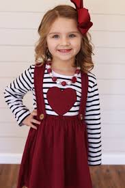 Valentine S Day Set 2 Colors Cute Outfits For Kids Valentines Outfits Kids Dress