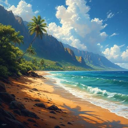 Beach Landscapes. ocean meets the forest Hawaiian inspired. free to use