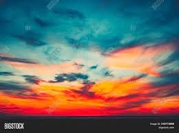 Download free image sunset sky. Sunset Sky Background Image Photo Free Trial Bigstock