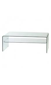Le shopping pour la maison, c'est ici ! Table Basse En Verre Rectangulaire Transparente 120 Cm Pas Cher