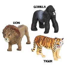 Lion vs gorilla who will win. Terra By Battat Jungle Animals Lion Tiger Gorilla Jungle Animal Toys With Lion Toy For Kids 3 Pc Multicolor Buy Online At Best Price In Uae Amazon Ae