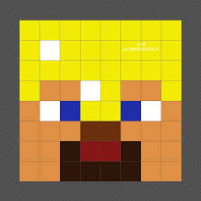 Steve Di Minecraft Con Armatura D Oro Schema Pyssla Facile 8x8 Schemiperline It Minecraft Idee Minecraft Schema