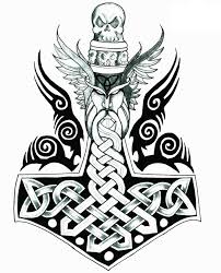Mjolnir Tattoo Vorlage Thor Nordische Wikinger Symbole Nordische Runen Wikingersymbole Nordische Tattoos