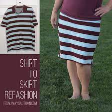It is time to show your legs with mini skirts. How To Make A Skirt Out Of An Old Shirt Easy Refashion It S Always Autumn