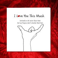 Birthday Card For Lover With Photo Love You This Much Card Husband Or Boyfriend Card Etsy Cards For Boyfriend Birthday Cards For Friends Birthday Cards For Boyfriend