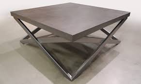 The openwork design visible under the glass table top adds an the leick french countryside round storage coffee table has a solid wood top and solid wood legs. The Square X Concrete Top Coffee Table Brandner Design