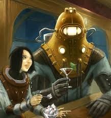 Bioshock 2 Big Daddy Fanart Daddy And Eleanor Having A Nice Evening Bioshock Art Bioshock Artwork Bioshock Game