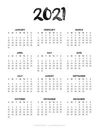 24 Pretty Free Printable One Page Calendars For 2021 Lovely Planner In 2020 Calendar Template Calendar Printables Free Printables