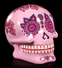 Maybe you would like to learn more about one of these? Money Bank Mexican Day Of The Dead Skull Pink Candy Mexican Skulls Skulls Ornaments Gothic Shop Www Figuren Shop De