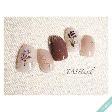 tashnail 埼玉 ボタニカル ネイル ボタニカル柄 秋ネイル