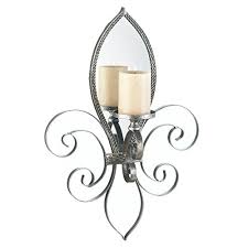 Fleur de lis candle wall sconces. Fleur De Lis Wall Sconce Set Elongated Iron Candle Holders Set Of 2 Home Decor Candle Holders Accessories