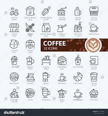 Coffee Maker Coffee House Coffee Shop Elements Minimal Thin Line Web Icon Set Outline Icons Collection Simple Ad Sponsor Line Web Web Icons Icon Set