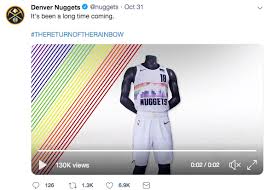 Top free images & vectors for nuggets rainbow jersey in png, vector, file, black and white, logo, clipart, cartoon and transparent. The Nuggets Rainbow Skyline Jerseys Are Back And Sold Out Vaildaily Com Vaildaily Com