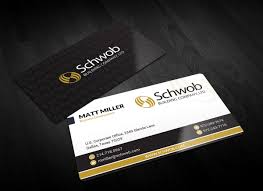Modern social media add your logo photo qr code square business card. Bold Serious Construction Company Business Card Design For Schwob Building Company See Ca Company Business Cards Business Card Design Construction Company