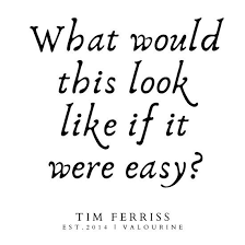 What Would This Look Like If It Were Easy Tim Ferriss Quotes 190506 Quote Quotes Motivation Motivation Tim Ferriss Money Quotes Abraham Hicks Quotes