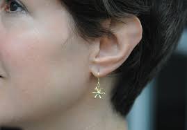 Gift for Her Diamond Earrings in 18K Gold, Spiky Drop Earrings With Rubies,  Emeralds, Sapphires and Diamonds