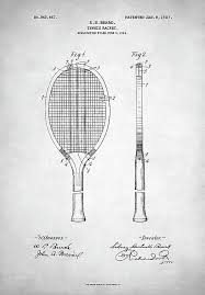 Tennis Racket Patent Tennis Racket Tennis Gifts Tennis Poster Tennis Print Tennis Decor Tennis Art Patent Art Tennis Posters Tennis Art Vintage Tennis