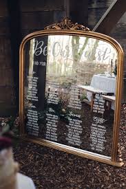 Mirror Calligraphy Seating Plan Table Chart Beauty And The