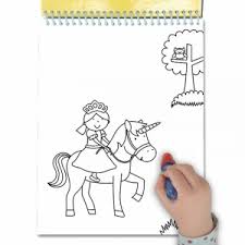 Planse de colorat cu unicorni cu aripi. Carte De Colorat Unicorni Water Magic 6 Imagini Reutilizabile 3 Ani Galt Okazii Ro