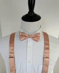 Black And Gold Vest And Bow Tie Rose Gold Bow Tie And Rose Gold Suspenders Are Very Classy For A Groom Or Groomsmen Roseg Quinceanera Dresses Gold Rose Gold Quinceanera Dresses Gold Bow Tie