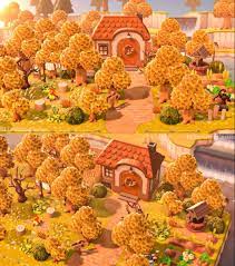 Golden Autumn In Animal Crossing New Horizons Animal Crossing Paradise Painting