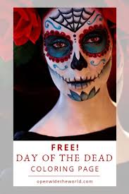 Learn what dia de los muertos foods are eaten to celebrate in mexico. Free Dia De Los Muertos Adult Coloring Page Open Wide The World
