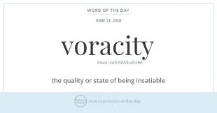 Word Of The Day Voracity Words Uncommon Words Word Of The Day