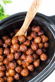 This recipe only takes 3 ingredients and 5 minutes to prep! Crockpot Meatballs With Cherry Bourbon Sauce Rachel Cooks
