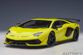 In a future driven by technology, it's easy to lose the genuine thrill of driving. Lamborghini Aventador Svj Giallo Tenerife Autoart