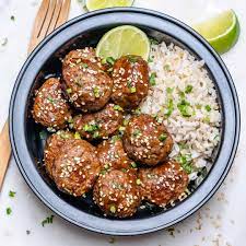 Meal Prep Honey Sriracha Meatballs Recipe Healthy Fitness Meals Lean Ground Beef Recipe Meatball Recipes Easy