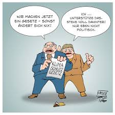 Das klimaschutzgesetz regelt die vorbildfunktion des bundes, indem es das ziel der klimaneutralität für die bundesverwaltung festschreibt. Klimaschutzgesetz Von Timo Essner Politik Cartoon Toonpool
